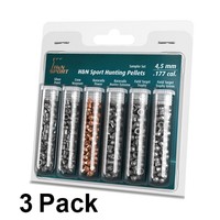 3 Pack H&n Hunting Pellet Sampler Packs .177 Caliber Pellets 6 Types - 215 Count on sale 3 Pack H&n Hunting Pellet Sampler Packs .177 Caliber Pellets 6 Types - 215 Count on sale