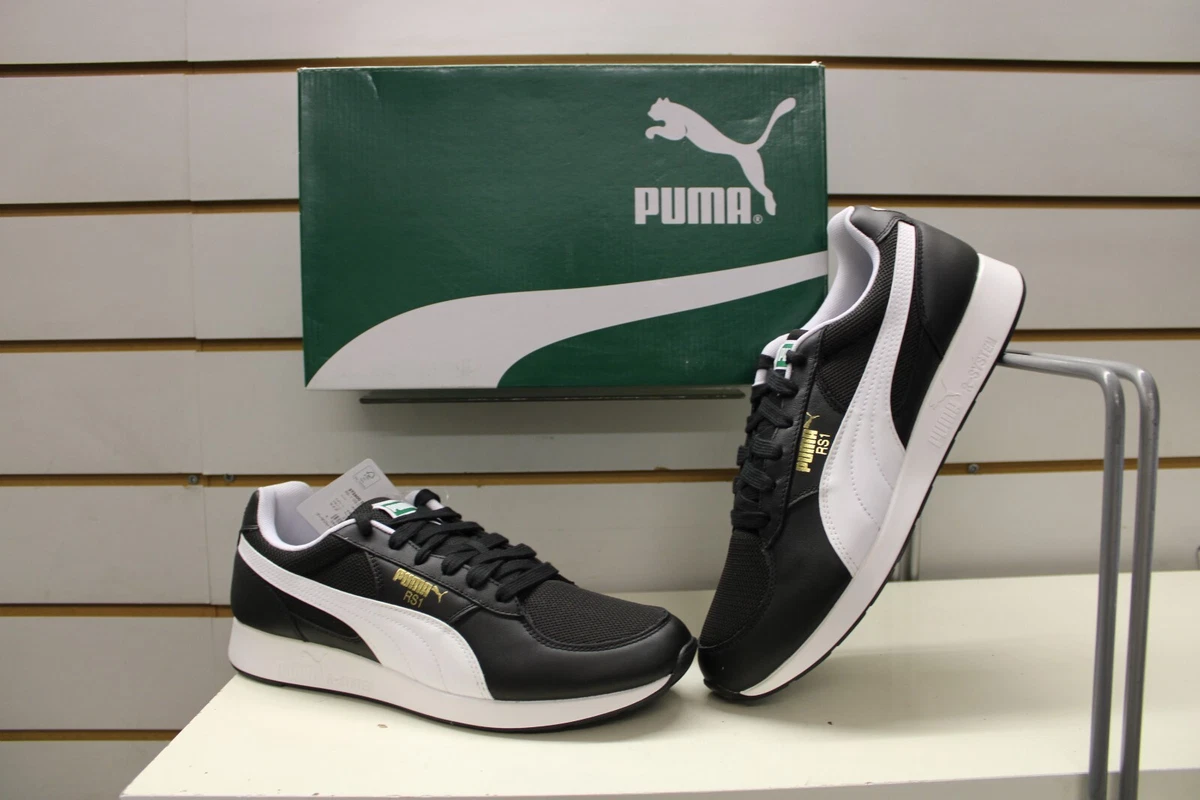 Puma RS 1 OG CLN Black Leather Mesh Retro Running Shoes