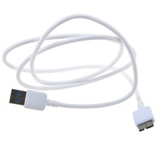 White USB 3.0 Charger Data Cable Cord Lead for Seagate Portable Hard Drive Disk