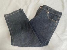 Cache Woman's Dark Wash Denim Capri Jeans Size 8 ssc