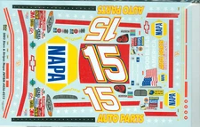NASCAR DECAL #15 NAPA STARS & STRIPES 2002 MONTE CARLO M. WALTRIP PEPSI 400 1/24