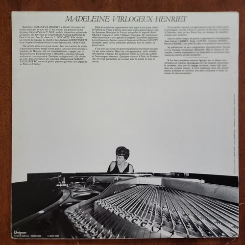Madeleine Virlogeux-Henriet –Schumann/Liszt Piano Works 1980 France Voxigrave NM - Picture 2 of 4