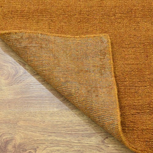Eco-Friendly Hand Knotted Loom Silk Mix Area Rug Solid Orange BBH Homes BBLSM111 - Picture 12 of 88