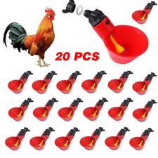 20 PCS Poultry Water Drinking Cups Chicken Hen Plastic Automatic Drinker Quail