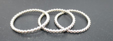 SILVER 3PC. BEAD BAND RINGS SZ 9.5 1.90 mm wide 4.32 grams G127026-16 