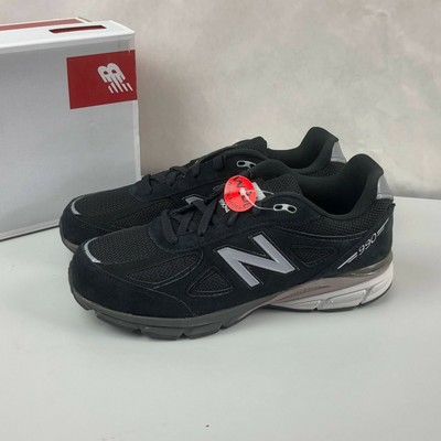 Size 7Y / 8.5 WIDE Women's New Balance 990V4 Sneakers KJ990BSG Black Suede 889969081387 | eBay
