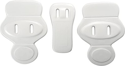 S.A Gear Jugend Fußball Hip und Schwanz Bremsbeläge 3-Piece Set Mit Slots Weiß-