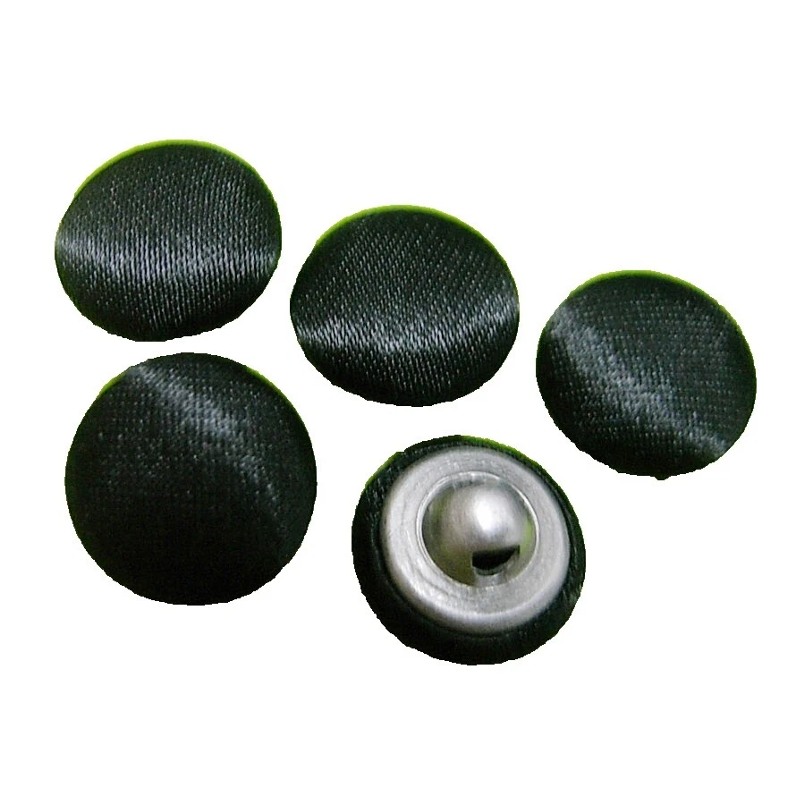Botón Negro Satinado Para Cubrir/botones de costura Kit