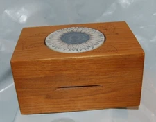 L.L. Bean Toystalgia Wooden Sunflower Design Music Box Bank w/Stopper 1980