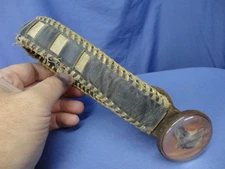  Vintage Glass Domed Bridle Rosette Pin Set / BEAUTIES!!!