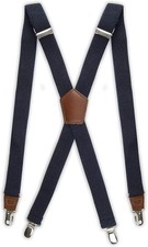 Dockers Mens Elastic dress Work Suspenders navy new sealed bag