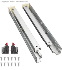 Probrico 6 Pairs 18 Inch Undermount Drawer Slides Full Extension Concealed Drawe