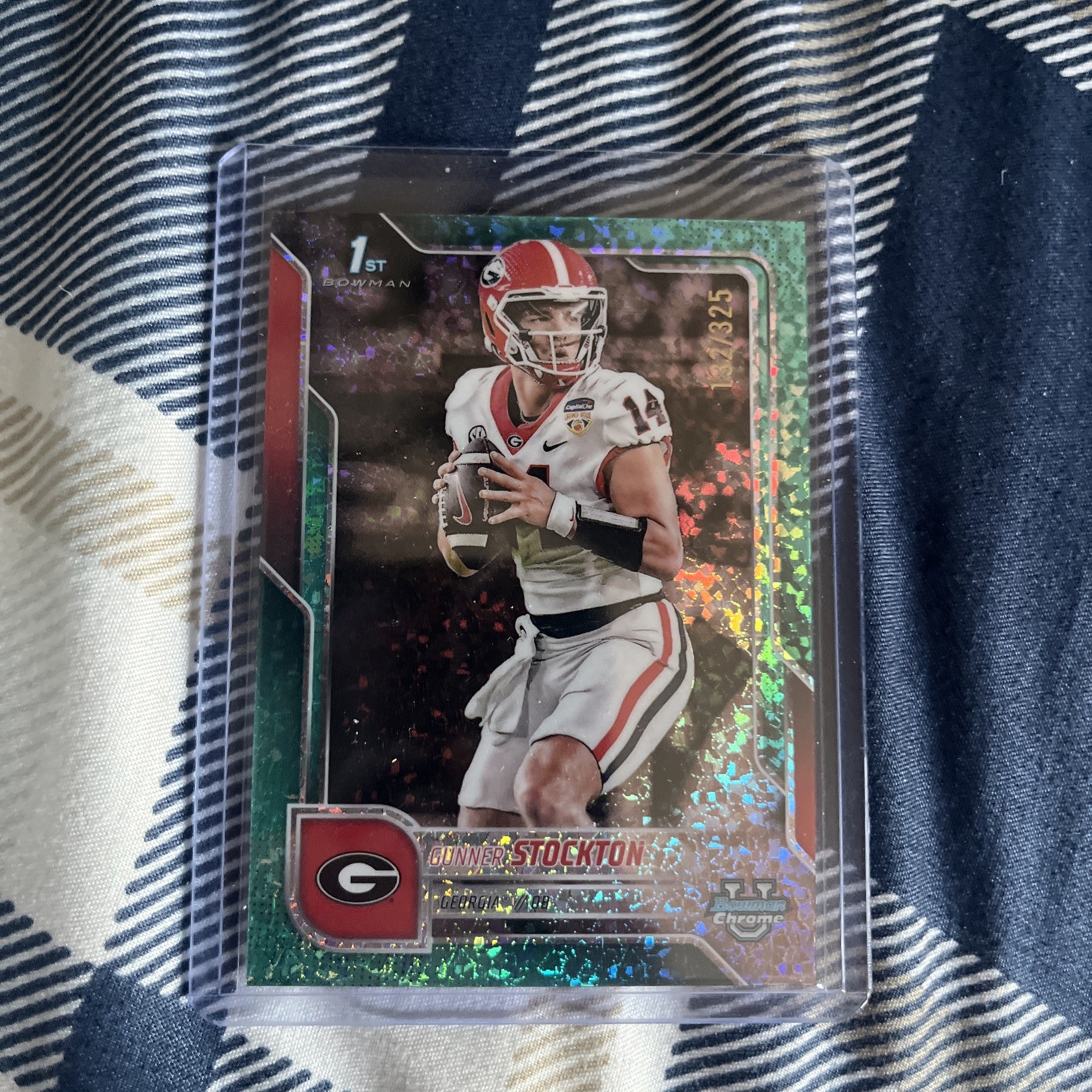 2025 Bowman U  Chrome - Gunner Stockton #131 Aqua Mini-Diamond Refractor /325