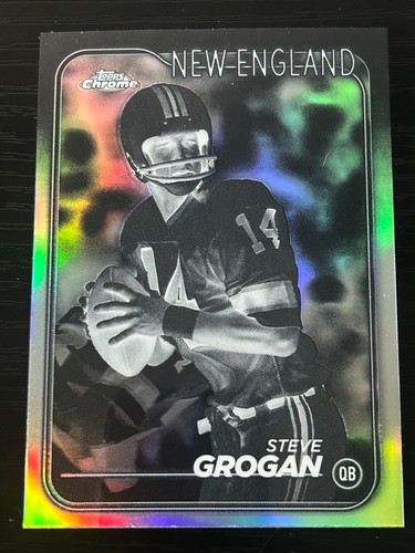 2024 Topps Chrome Steve Grogan #132 Negative Refractor ST