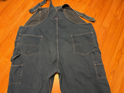 BIG SMITH Denim Bib Overalls 100% Cotton Workwear Chore Farm Mens 54 x 29 GUC