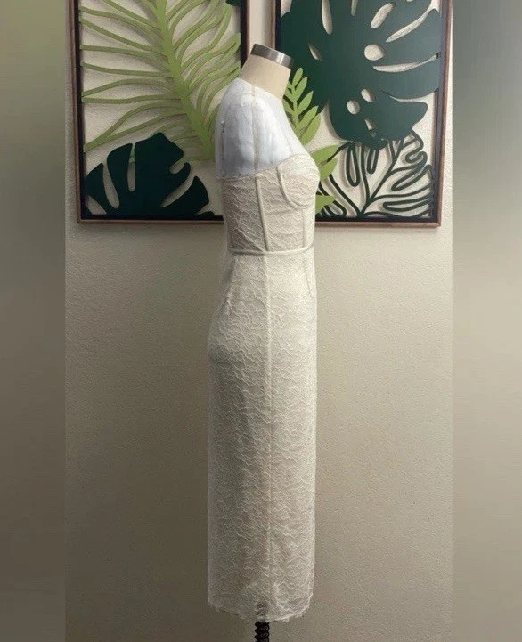 Jonathan Simkhai корсет кружевное платье в кремовый размер: S новый без ЯРЛЫКОВ - Изображение 3 из 4