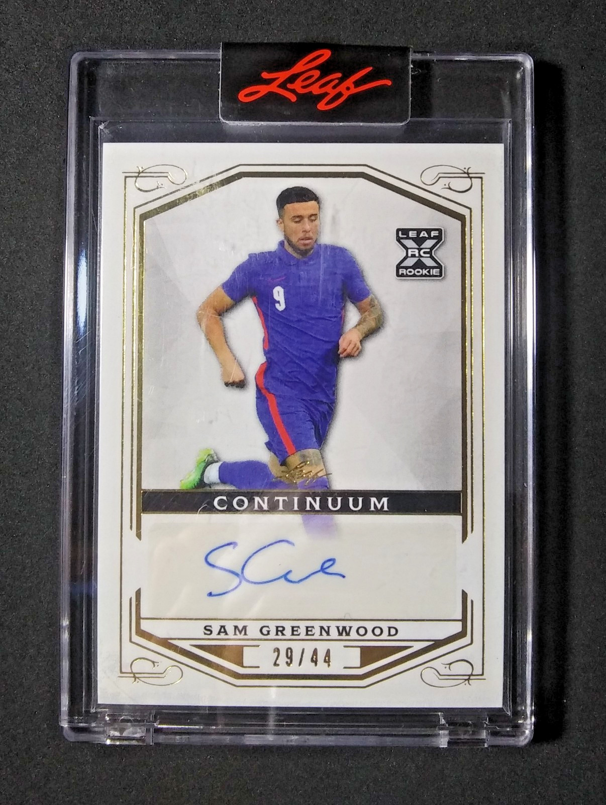 2022 Leaf Continuum /44 Rookie Autographs #75 Sam Greenwood RC SSP F POG ENCASED view 14