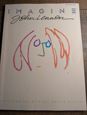 John Lennon Imagine 1988 Motion Picture Piano Vocal Guitar Songbook Sheet Music 