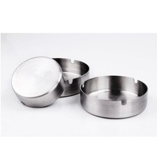 Table ronde en acier inoxydable, idéale pour jardin, terrasse, balcon ou