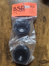 2-Pack New BSR Racing Mounted Foam Tires GOLD 2 Black Wheels