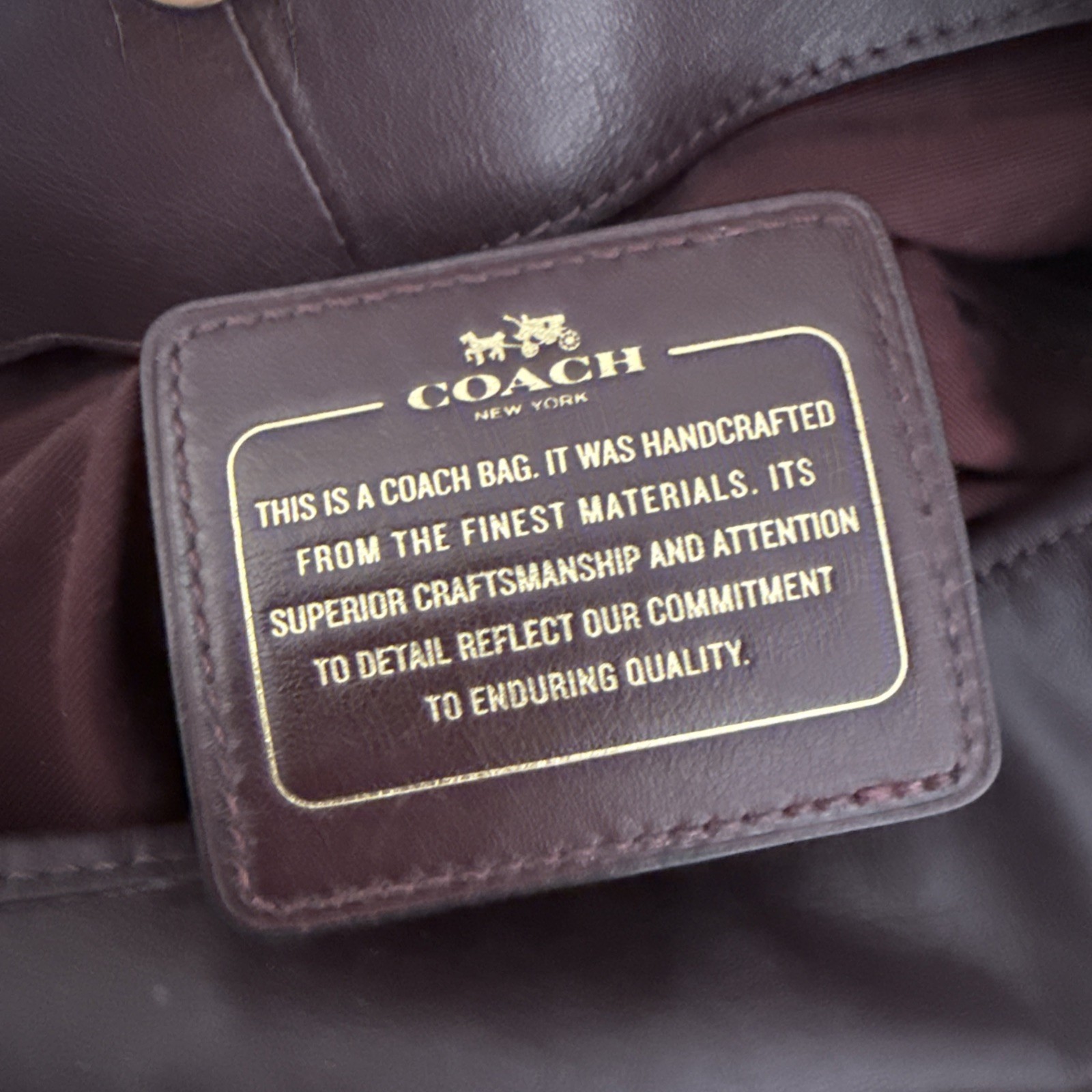 Coach Phoebe Metallic Patchwork Shoulder Bag Burg… - image 10