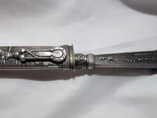 Vintage INOX Argentine Gaucho Facón Boot Knife – Alpaca Silver Relief Carved 25c