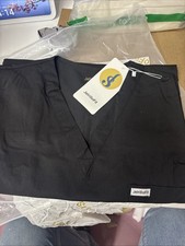 New Women's JelriSoFit Scrub Set - Size Medium - Black V-Neck  Joggers