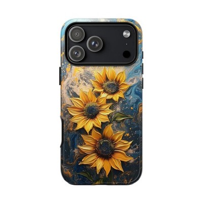 For iPhone / Galaxy / Pixel | Phone Ink Case - Sunflower Floral Pastel Art