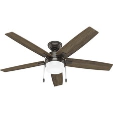 Hunter Fan 52 inch Noble Bronze Indoor Ceiling Fan with LED Light and Pull Chain