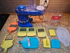 Mandolina eléctrica negra Cook's Essentials Julienne cubo triturado rebanada