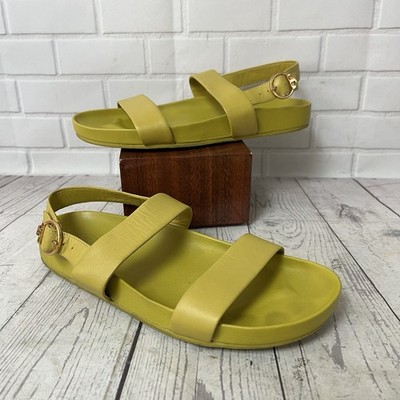 Tory Burch Kira Lime Green Leather Sandals 8.5
