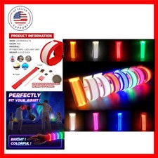 8/12/24 PCS Glow Bracelets, LED Bracelets for Kids and Adults, Glow in The Da...