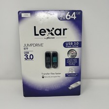 Lexar Lot of 2 x 64gb USB 3.0 Thumb Drives Jumpdrives S77