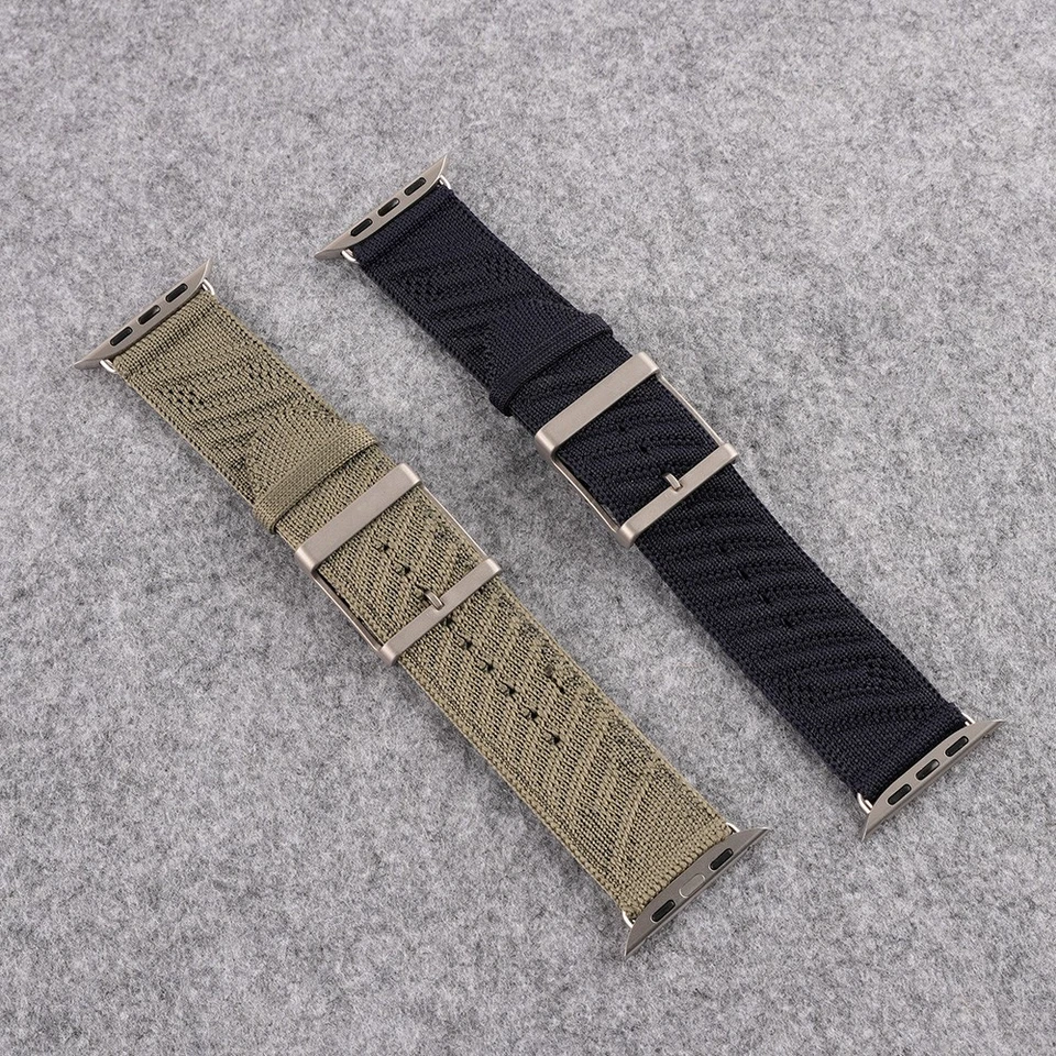 Correa de reloj de nailon de 38-49 mm para Apple Watch Hermes En-Mer Ultra 3/2/1 y logotipo Foto 4 de 4