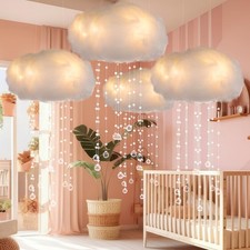 Artificial Cloud Props LED Hanging Cloud Light String Fake Imitation 3D Cotto...