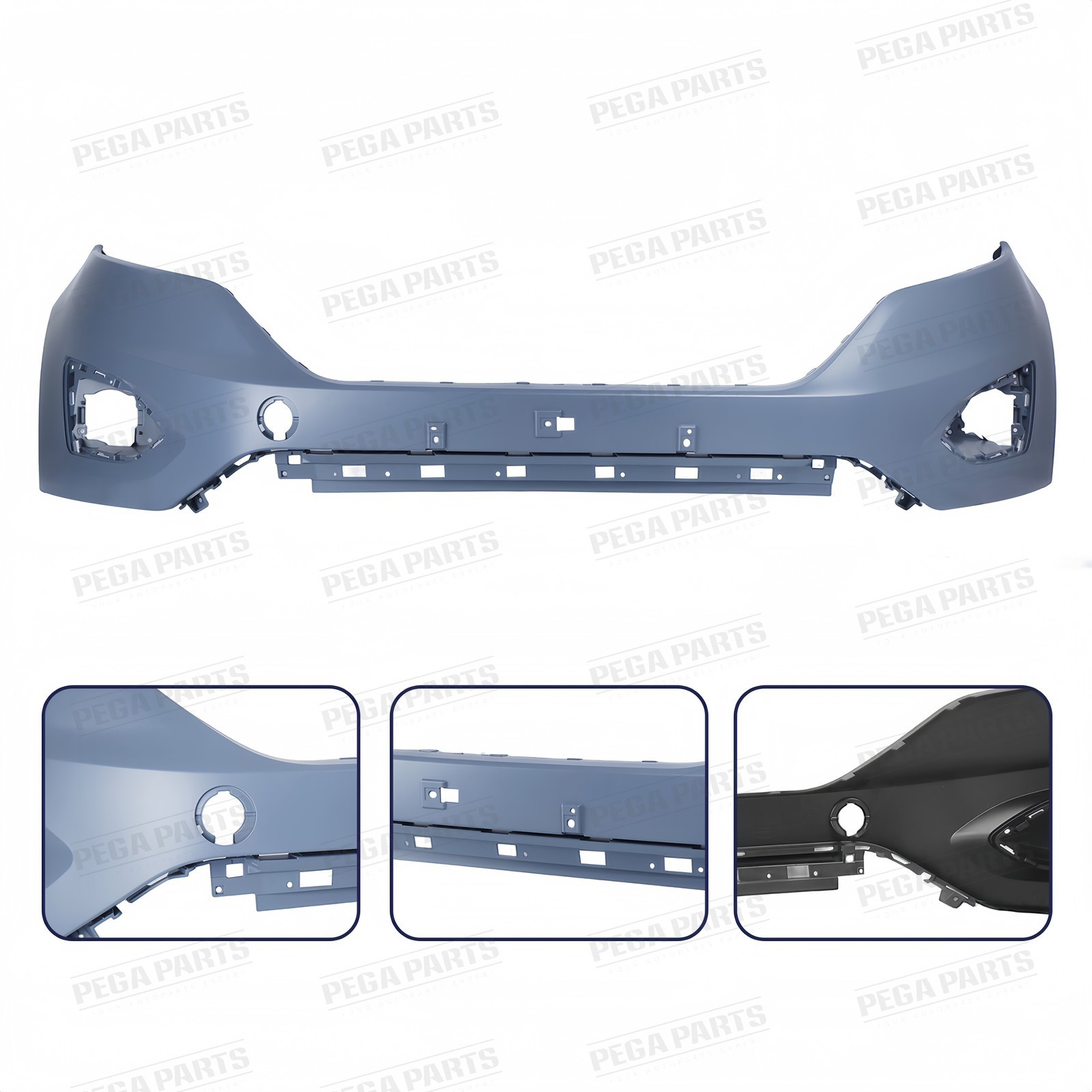 Complete Front Bumper Cover Grille Fog Light Assembly For 2015-2018 ...