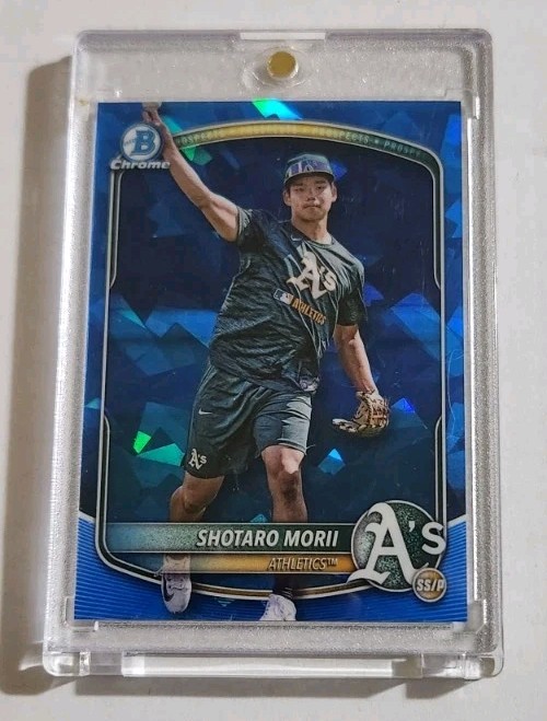 SHOTARO MORII 2025 Bowman Chrome Sapphire BCP-170 Athletics Image VARIATION SP