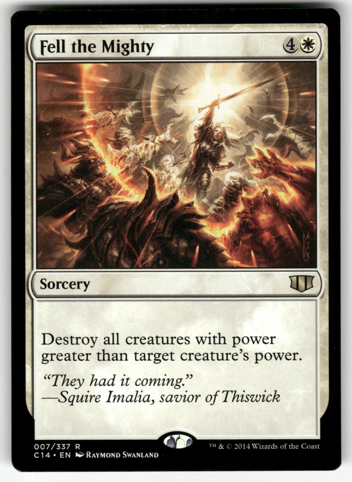 Fell the Mighty Rare Commander 2014 Magic: The Gathering Near Mint