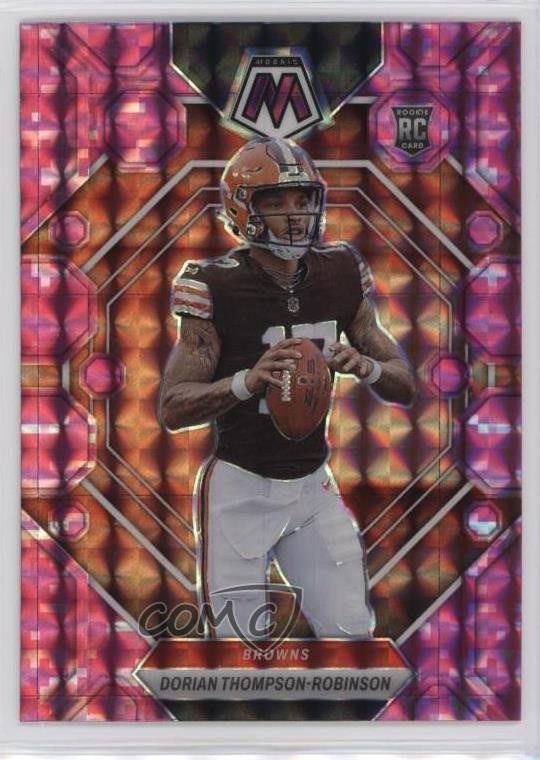 2023 Panini Mosaic Rookies Pink Camo Prizm Dorian Thompson-Robinson #316 13g1