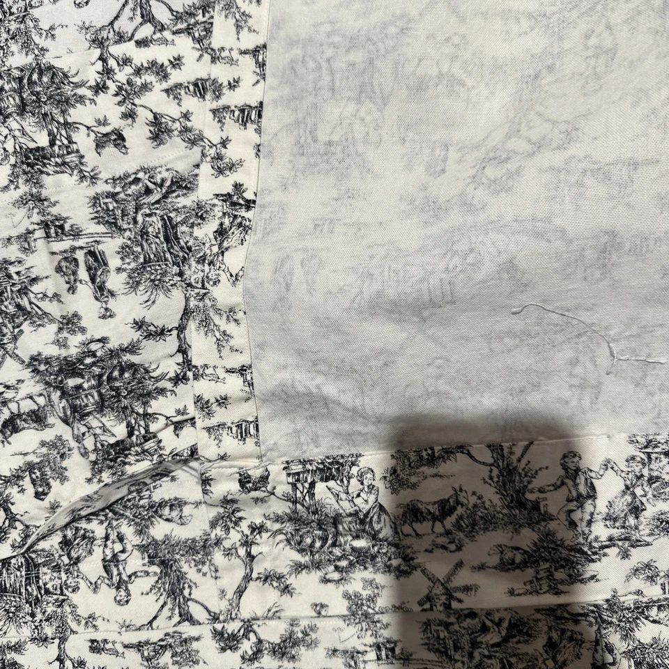 Cortina cortadora de serigrafía para baño negro crema paisaje zepel tela Mill Creek 2 Foto 4 de 4