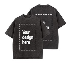 Personalized custom washed cotton T-Shirt item Customize text/image/logo