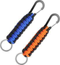 2 Pcs Paracord Keychain, Heavy Duty Key Chain Military Braided Key Chain