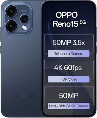 Oppo Reno15 5G 12Gb-512GB HoloFusion AI Kamera Factory Unlocked Open Box - Blau