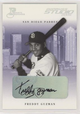 2005 Donruss Studio Private Signings Silver 29/100 Freddy Guzman #231 Auto k8v