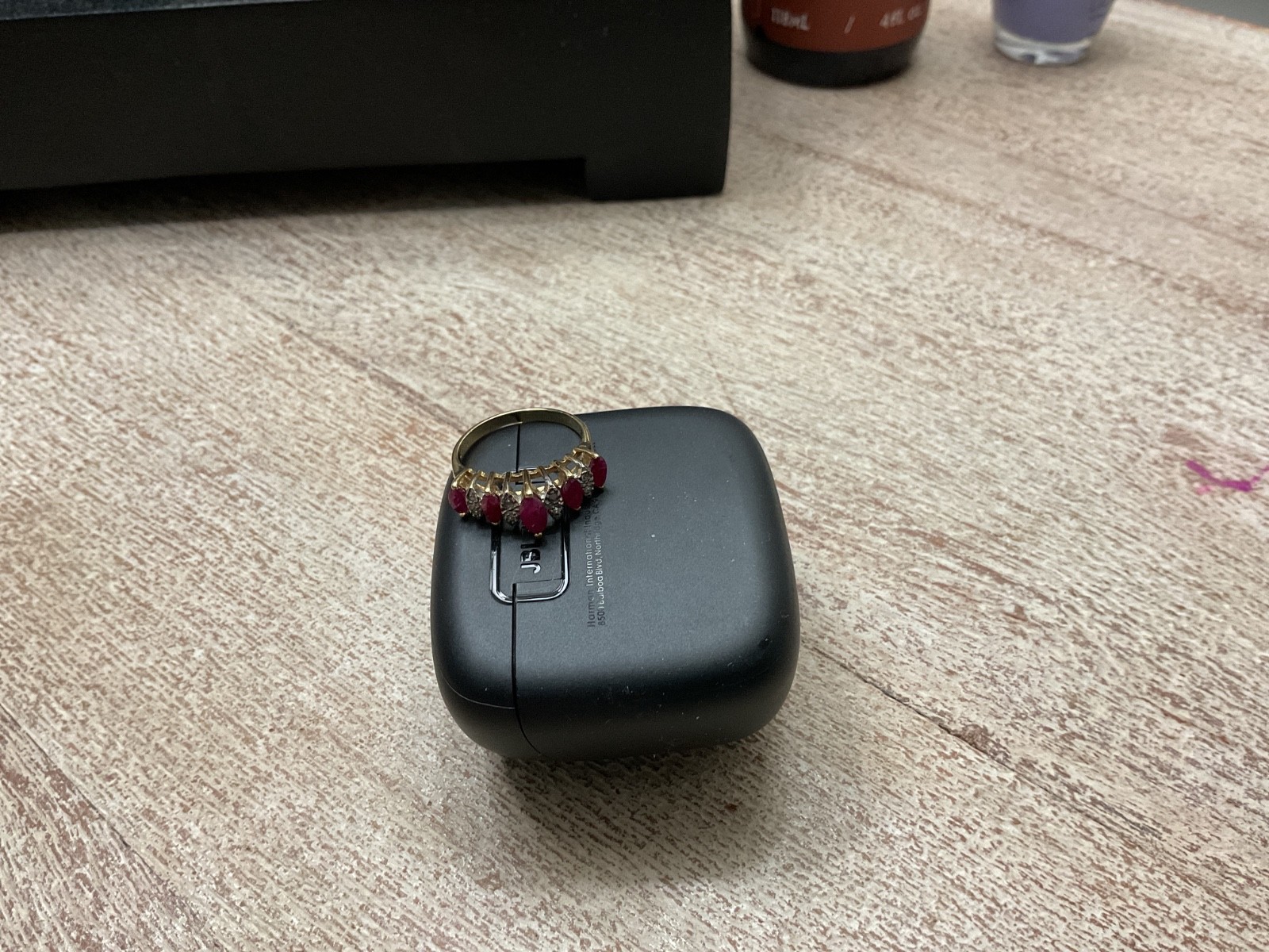 Ruby and Diamond Anniversary Ring Size7 - image 2