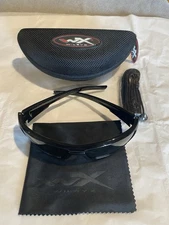 Wiley X Censor Gloss Black Frames With Grey Polarized Lenses RARE!