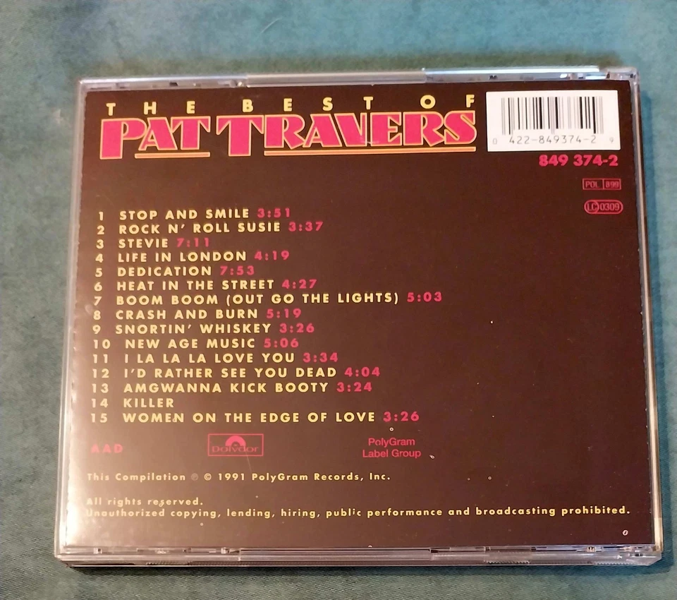 CD Pat Travers Best of - Bild 2 von 3