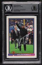 BAS 1991 Bowman Colin Powell #533 BGS Authentic Auto ow6