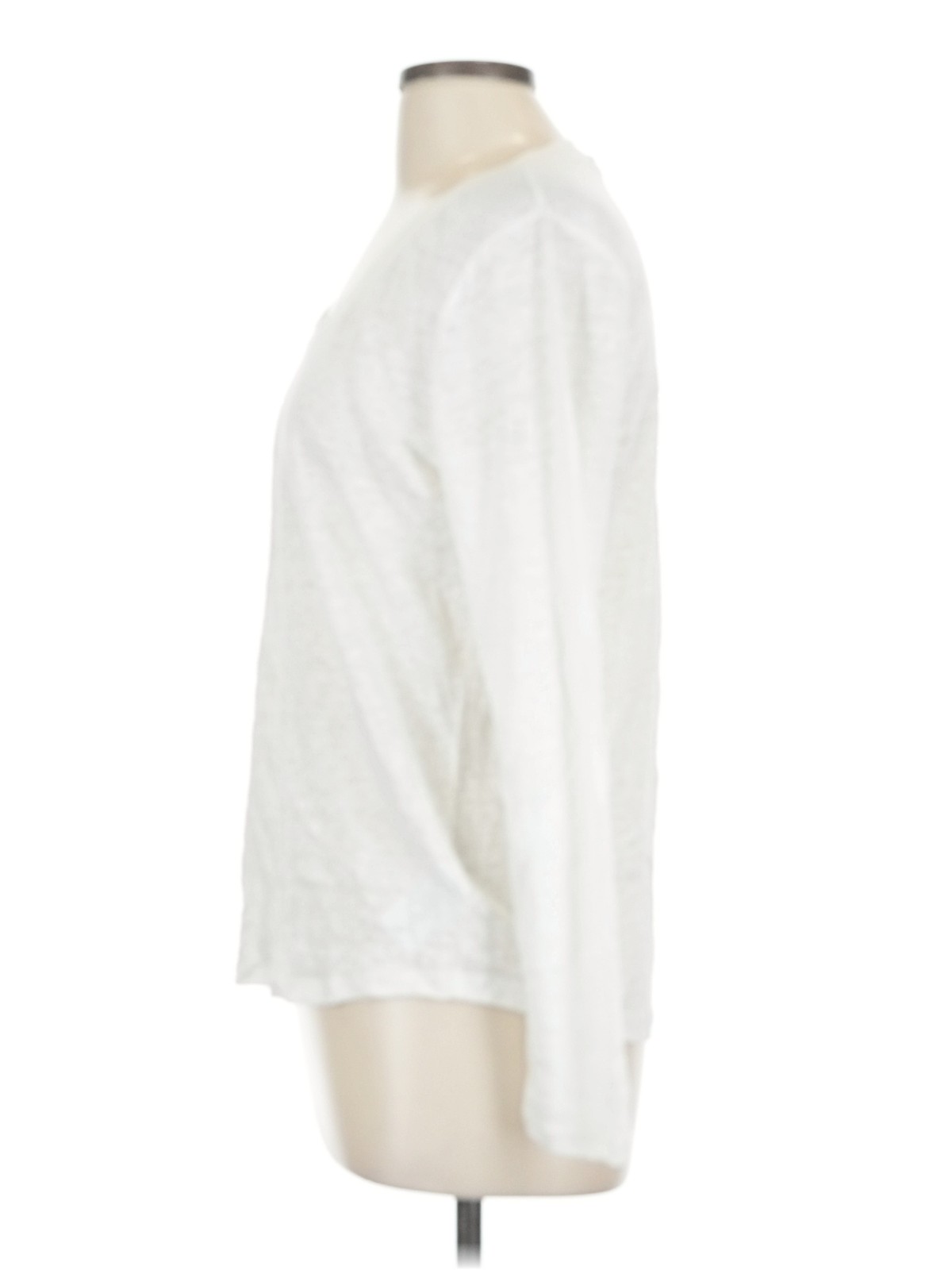 MICHAEL Michael Kors Women Ivory Long Sleeve T-Shirt L thumbnail 4