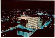 Nashville Tennessee Night View Continental Chrome Postcard